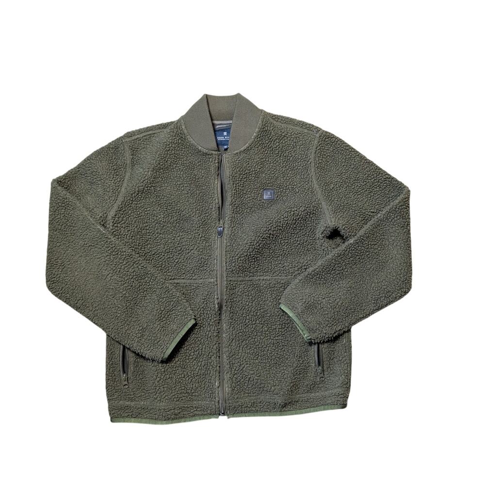 Roark Revival Men’s Olive Green Sherpa Fleece Full Zip Jacket Coat Size Medium